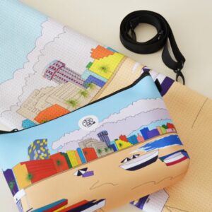 Pack Las Canteras – Toalla waffle reciclada + bolso neceser multifuncional de neopreno
