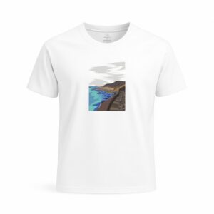Camiseta unisex, diseño "Playa del Confital" algodón orgánico