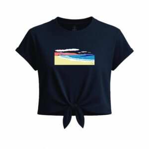 Top azul marino, diseño "La Cícer" algodón orgánico