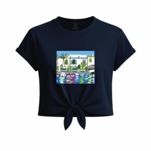 Top azul marino diseño "Mogán" algodón orgánico