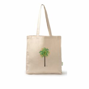 Talega-tote bag "Palmera Canaria" algodón orgánico