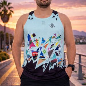 Camiseta técnica sin mangas unisex Reflejos vista frontal