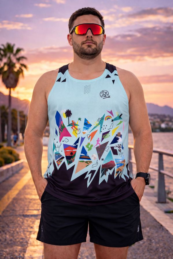 camiseta-tecnica-sin-mangas-unisex-reflejos-hombre-frontal Camiseta técnica sin mangas unisex Reflejos vista frontal