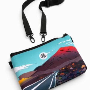 Bolso reversible inspirado en Timanfaya en Lanzarote con correa ajustable desmontable