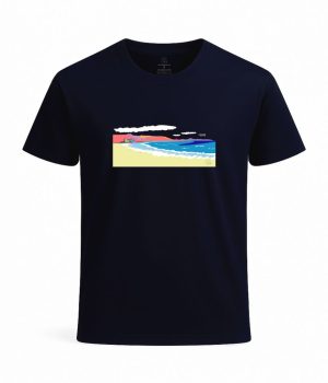 camiseta cícer azul algodón orgánico