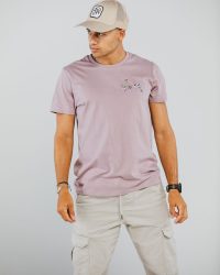 camiseta hombre rosa lavanda bici mapamundi algodón orgánica 2