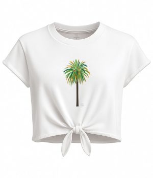 TOP BLANCO PALMERA CANARIA SARADIBUJANDO