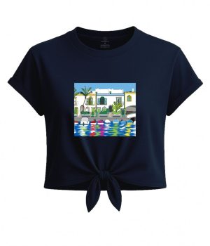 Top Mogán azul algodón orgánico