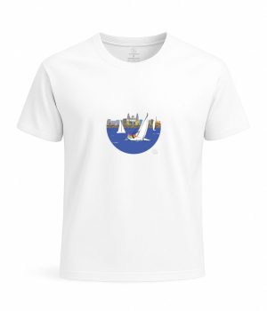camisetas vela latina blanca algodón orgánico saradibujando