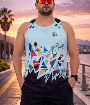 Camiseta técnica sin mangas unisex Reflejos vista frontal